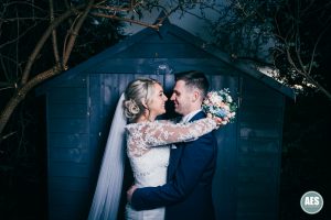 Rachel & ben in the garden at the Old Vicarage Boutique Hotel, Southwell