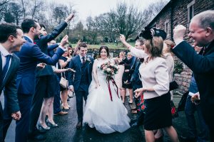 Confetti at The Ashes Country House wedding venue