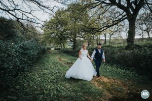 wedding bride and groom at whitely hall hotel in Sheffield