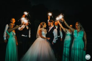 Wedding photography sparkler photo