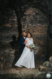 Happy couple at Newark Castle in Nottinghamshire