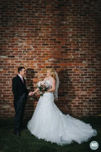 Bride and Groom at Red Brick House