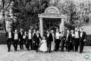 Bridal party at Thornbridge Hall